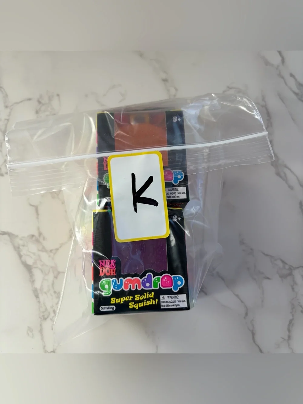 Lot Of 2: Nee Doh Gumdrop Super Solid Squish Purple & Orange Sensory Toy New